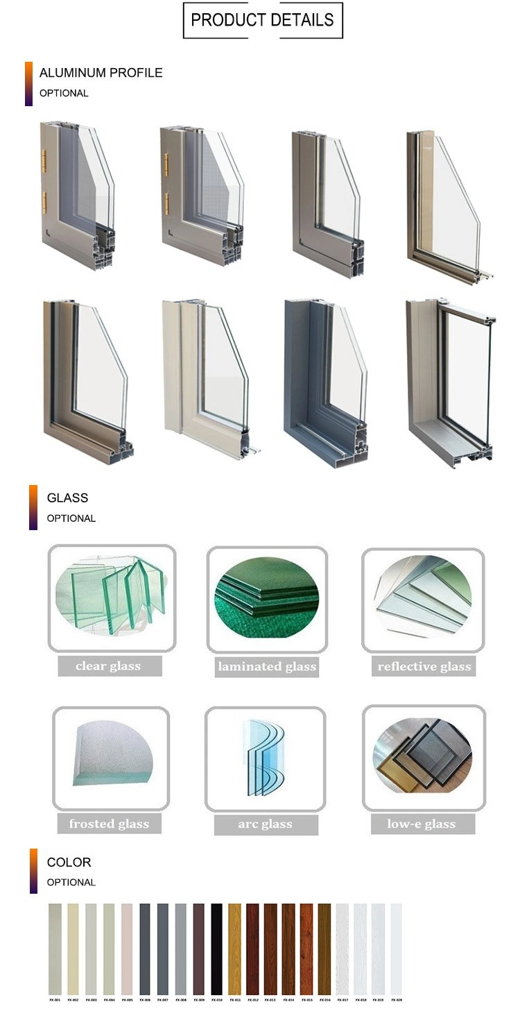 Aaman, Nfrc, Nafs 2021 American Standard Modern German Hardware Waterproof Thermal Break Aluminum Bi Folding Door