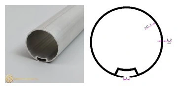 Best Quality 50mm Large Size Aluminum Tube Roller Blinds