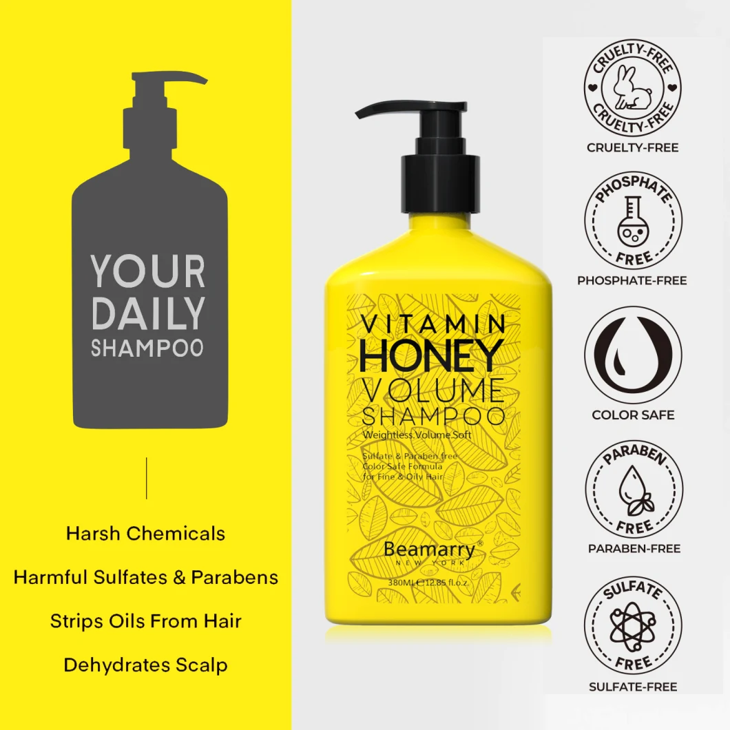 Factory Price Natural Organic Herbal Moisturizing Organic Vitamin Honey Hair Shampoo for Thin Hair