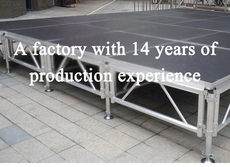 High Quality Factory Direct Sale Aluminum Custom Performance Adjustable Stage Equipment Outdoor Portable Mobile Concert Stage