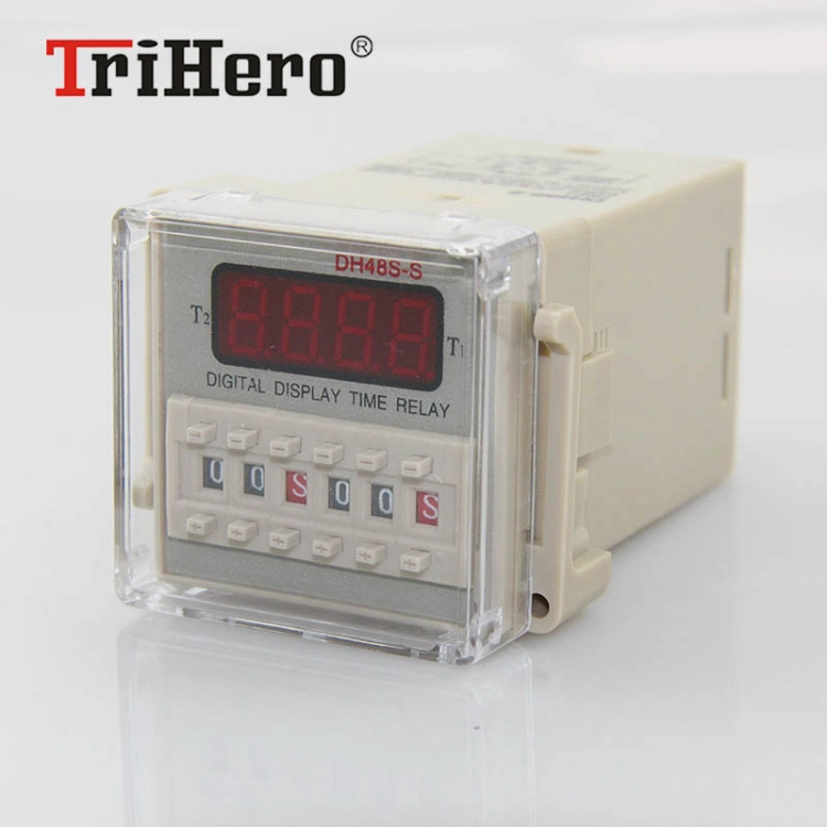 Dh48s-S 0.1s-99 DC12V 24V AC110V 220V Achour Digital Display Twin Timer Time Delay Relay