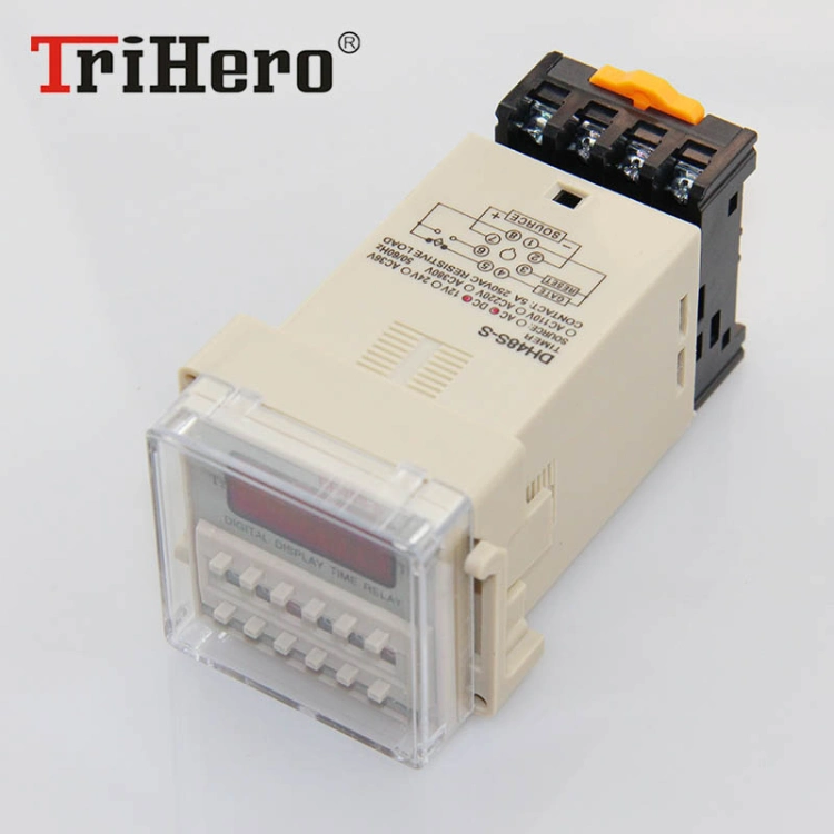 Dh48s-S 0.1s-99 DC12V 24V AC110V 220V Achour Digital Display Twin Timer Time Delay Relay