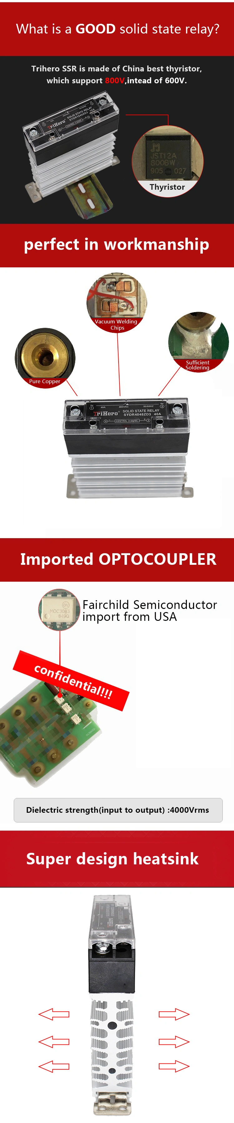 25A DC to AC Single Phase DIN Rail Mounted Slim Solid State Relay SSR with Heatsink and DIN Rail Mounting Base