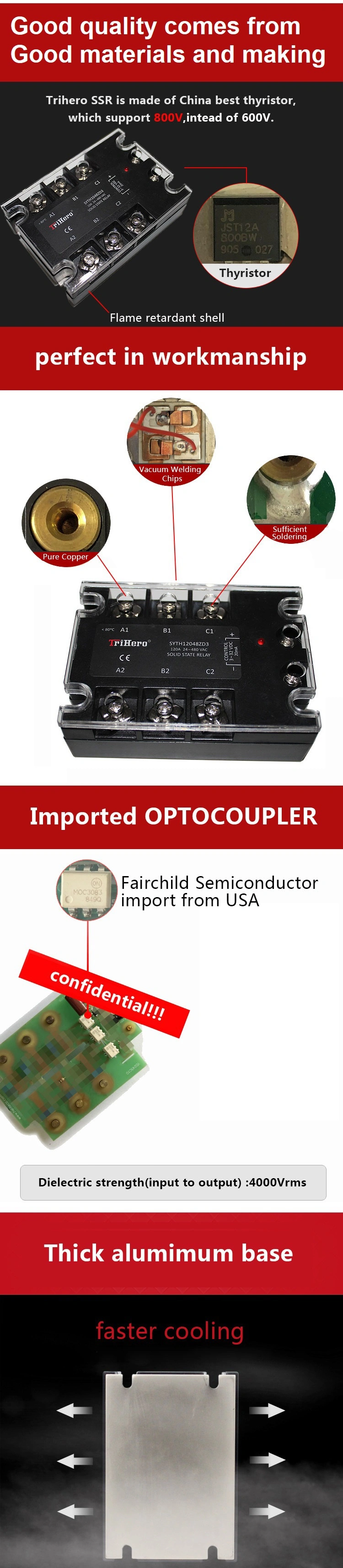 SSR3-25AA AC to AC 3 Phase SSR Relay