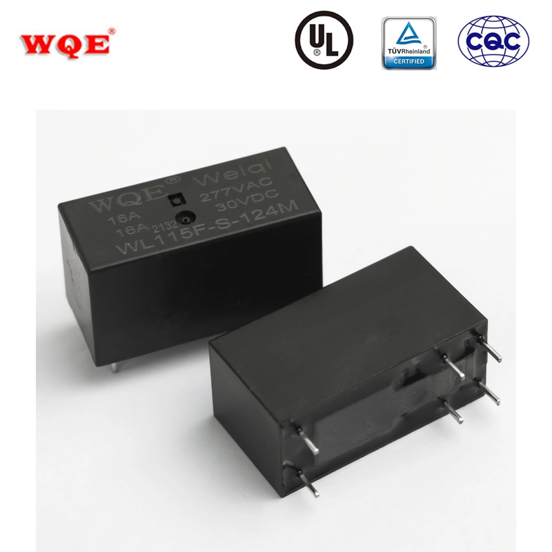 Miniature Size Power Relay for Household Appliances &Industrial Use&amp; Auto Control &amp; Car Intelligent 16A PCB Relays (WL115F)