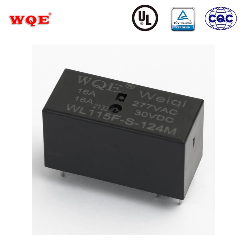 Miniature Size Power Relay for Household Appliances &Industrial Use&amp; Auto Control &amp; Car Intelligent 16A PCB Relays (WL115F)
