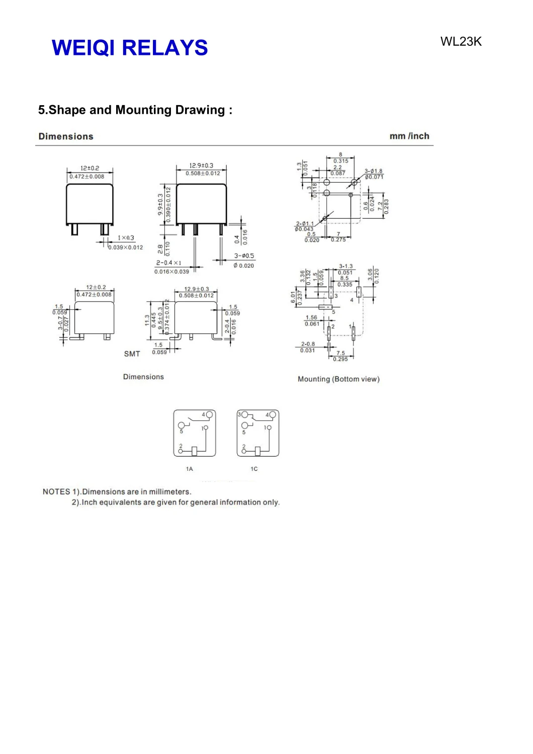 (WL23K) Mini Size Automotive Relay Suit for Automation System, Auto Parts