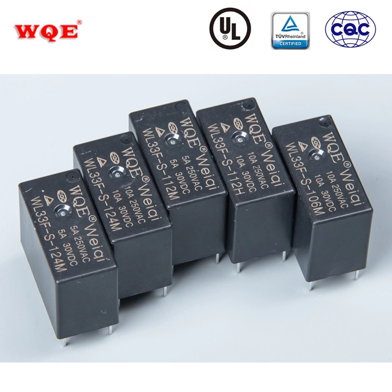 Wl33f 5A Miniature Power Relay PCB Relays 5 Pins Slim Micro Cube Rele for Household Appliances &Industrial Use / Auto Control / Car Intelligent
