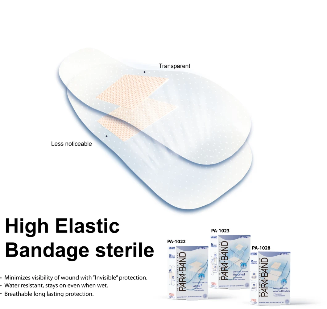 High Elastic Clear Embossed PE Assorted Adhesive Patch (PA-1028)