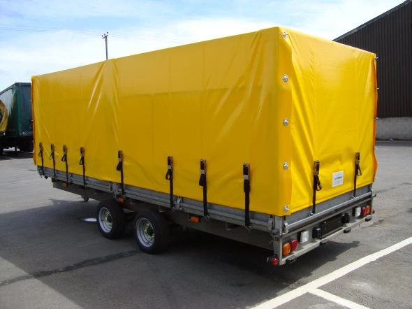 Grey 8X5 Trailer Cover, Dust Proof and Waterproof PVC Printable Tarpaulin for Trailer Cover