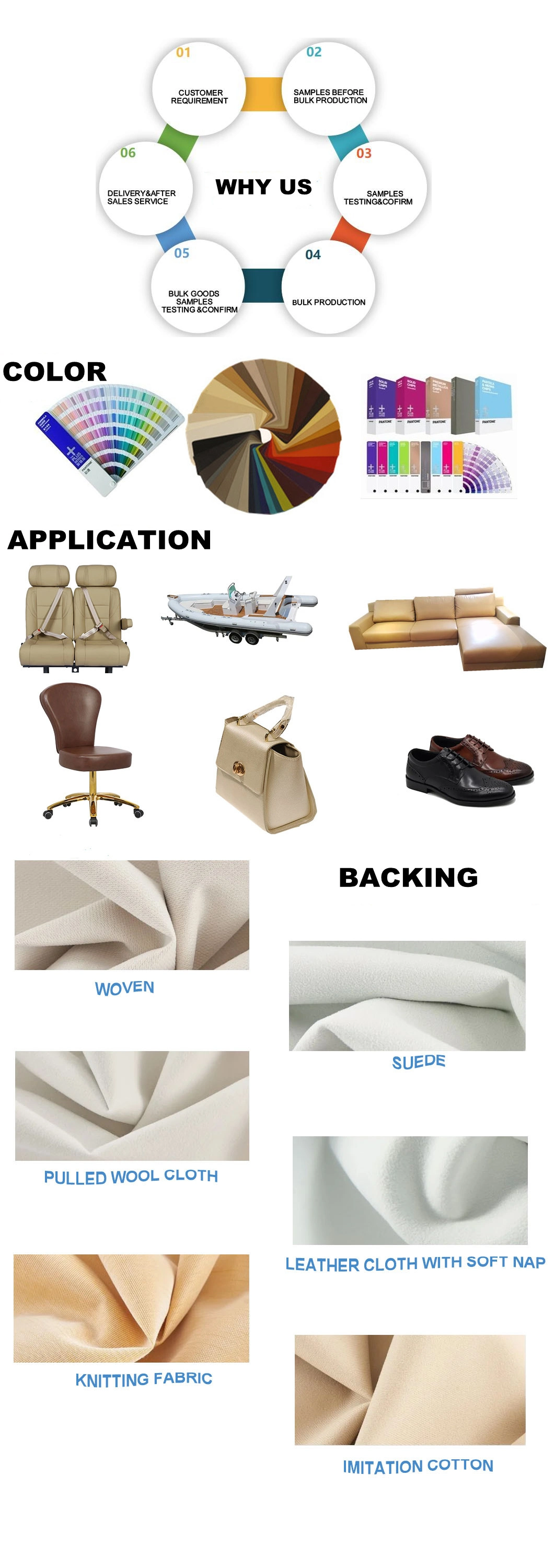 Egyptian Style Soft Synthetic Artificial Microfiber Leather for Bags Shoes